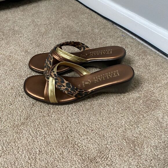 Italian Shoemakers Leopard wedges New - Picture 6 of 6